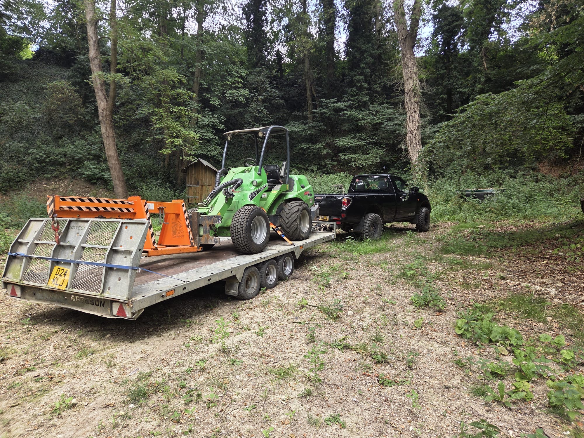 Seasoned hardwood ready for splitting