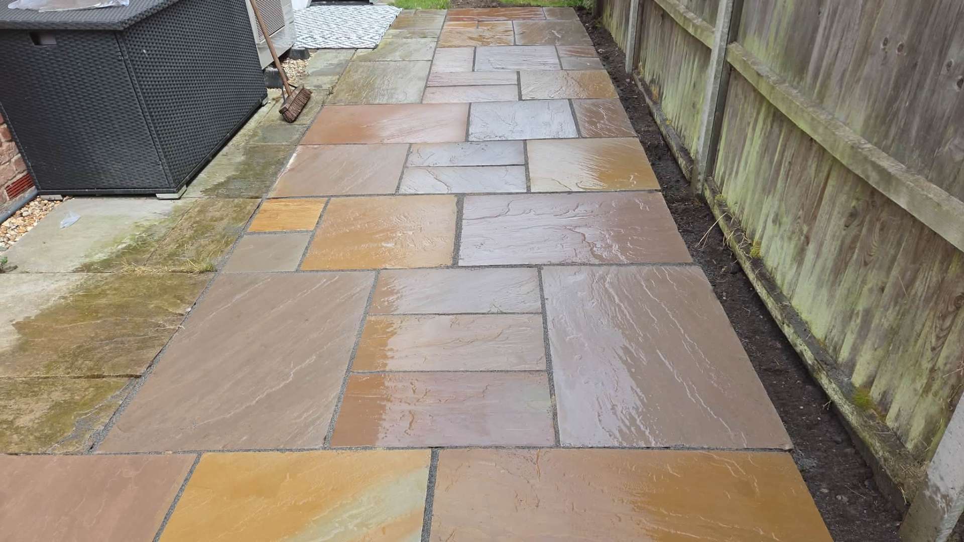 Indian sandstone patio